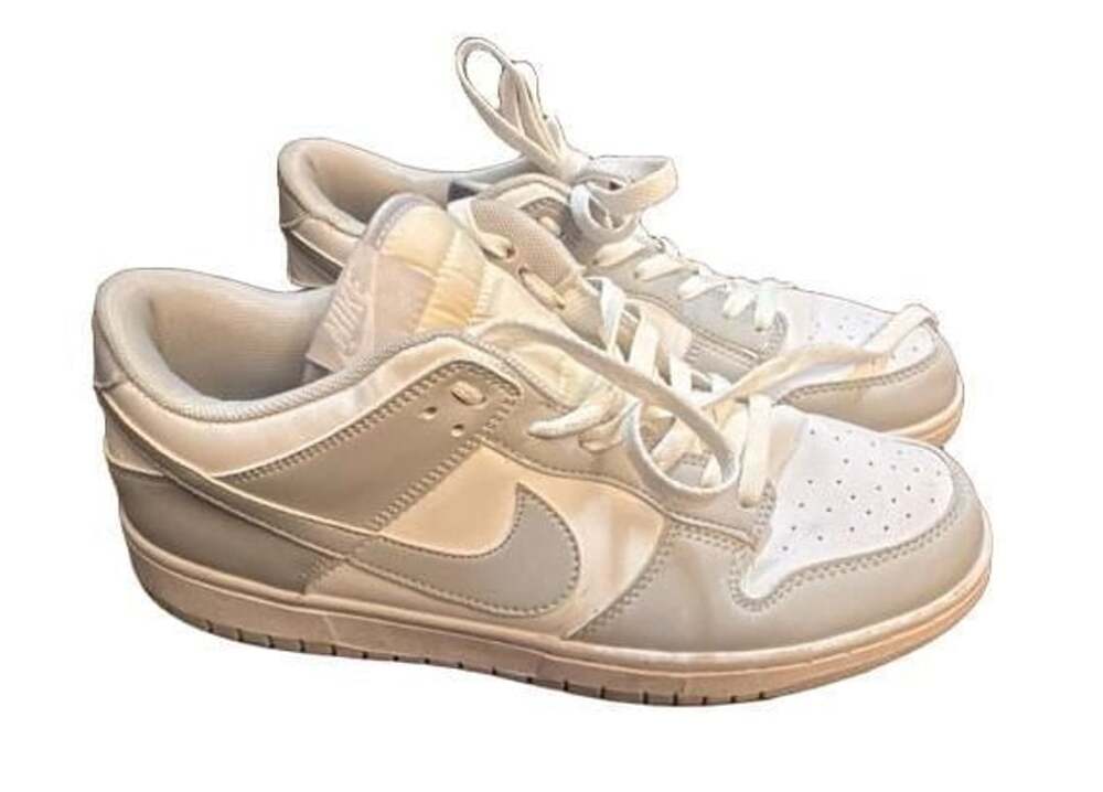 Nike Dunk Low Grey Fog Size 9.5 White Leather Sneakers